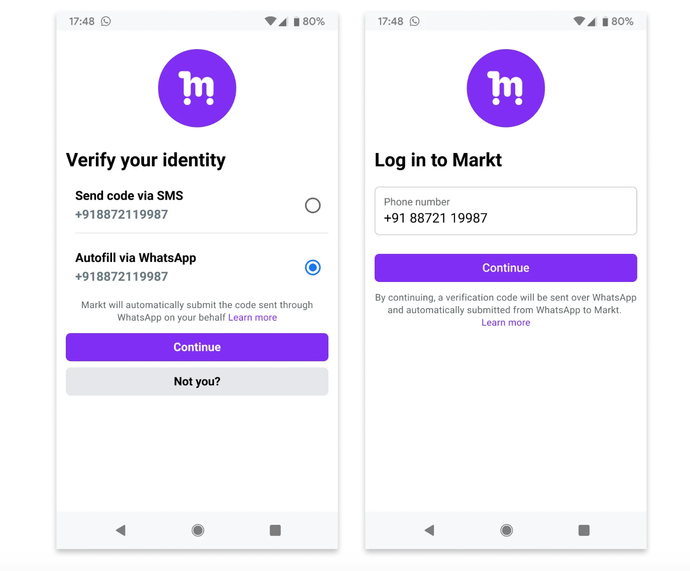 Examples of how to tell users their code will be delivered automatically