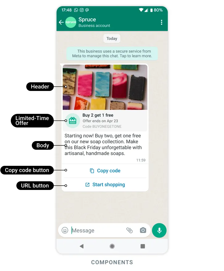 A limited-time offer template showing a deal with a countdown timer