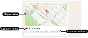 Location message on WhatsApp