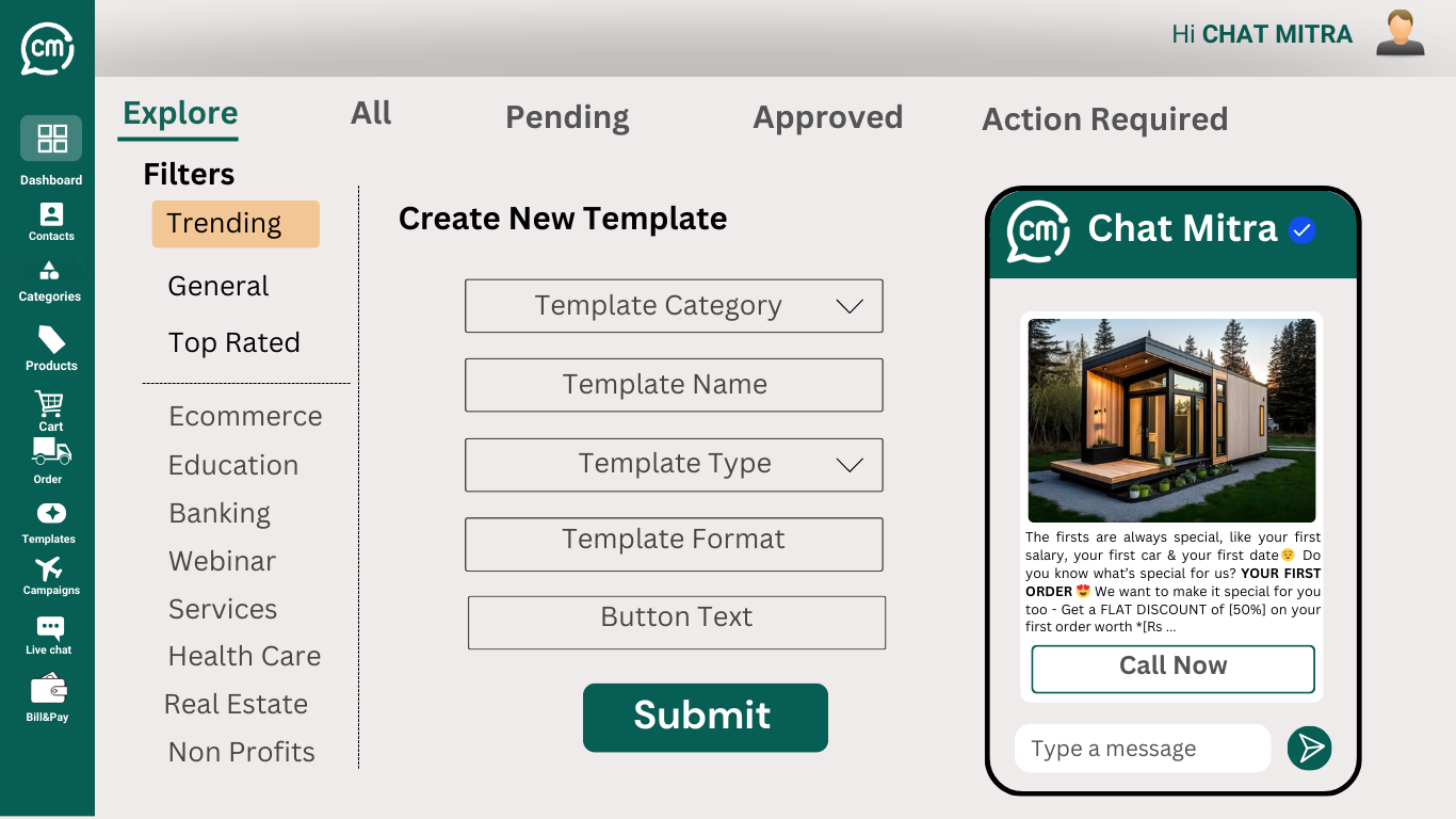 Create, Manage & Customize WhatsApp Templates